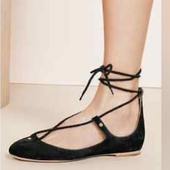 CHLOE
Black Suede Lace Up Flats - Picture 5 of 5